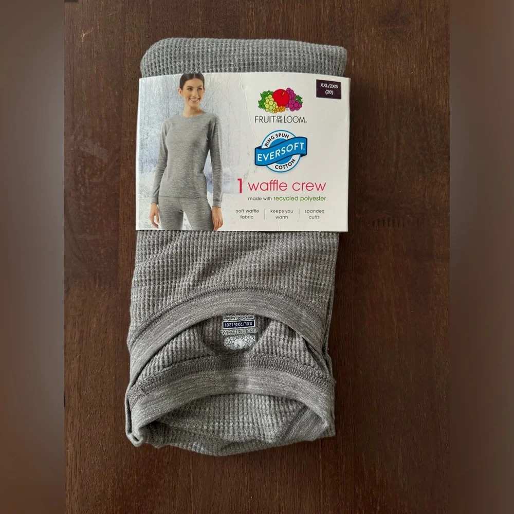 Fruit of the Loom Women's Eversoft Waffle Thermal Top, Size XXL(20)